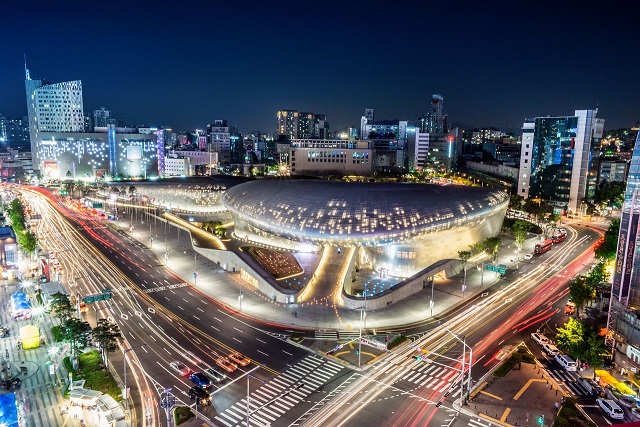 Die futuristische Architektur in Südkorea
